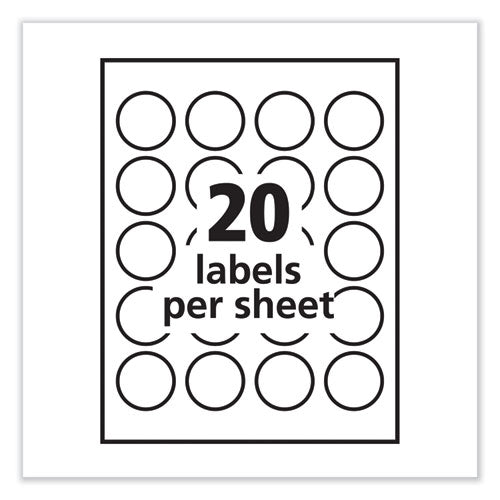 Image of Avery® Round Print-To-The Edge Labels With Surefeed And Easypeel, 1.67" Dia, Glossy Clear, 500/pk