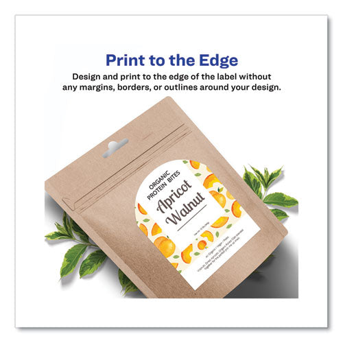 Image of Avery® Textured Arched Print-To-The-Edge Labels, Laser Printers, 3 X 2.25, White, 9/sheet, 10 Sheets/pack