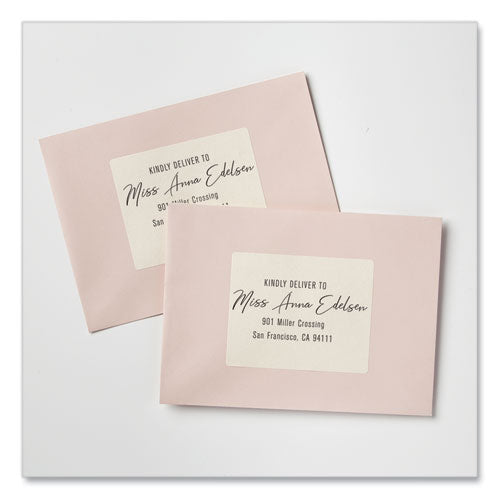 Image of Avery® Rectangle Labels, Inkjet/laser Printers, 3 X 3.75, Pearl Ivory, 6/sheet, 8 Sheets/box