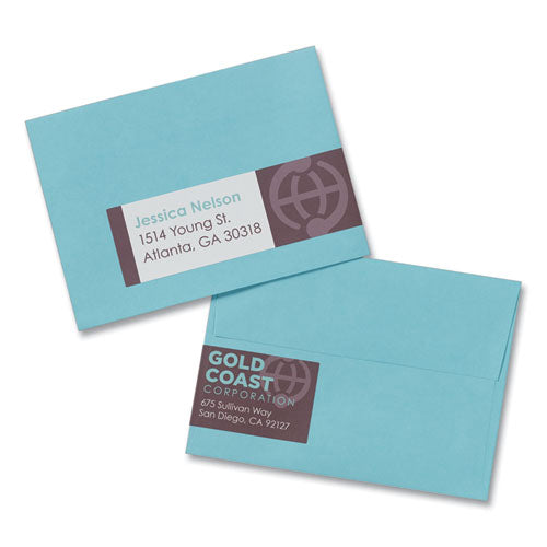 Image of Avery® Rectangle Labels, Inkjet/laser Printers, 7.85 X 1.75, Textured White, 5/sheet, 10 Sheets/pack