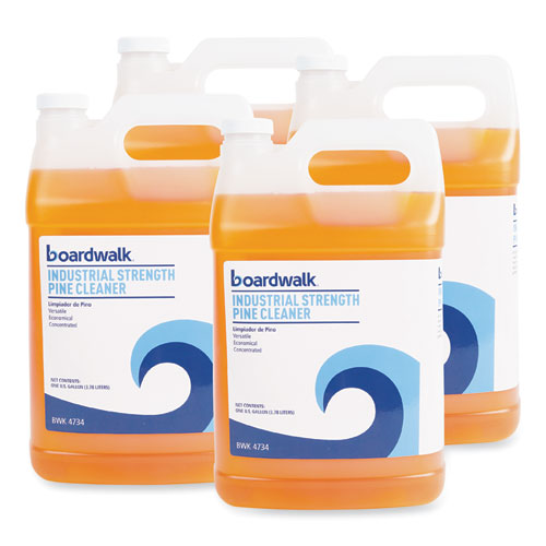 Image of Boardwalk® Industrial Strength Cleaner, Pine Scent, 1 gal Bottle, 4/Carton