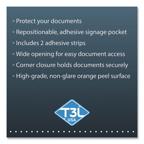 Image of djois® by Tarifold Kang Magnetic Closure Repositionable Pocket, 14 x 11, Clear Frame, 5/Pack