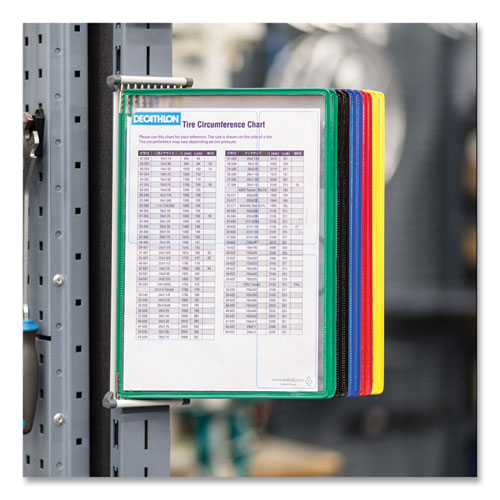 Image of djois® by Tarifold Wall Unit Magnetic Starter Set, 10 Sections, 20-Sheet Capacity, Gray