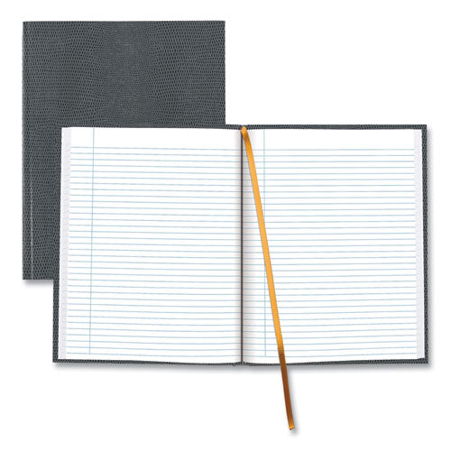Image of Blueline® Executive Notebook with Ribbon Bookmark, 1-Subject, Medium/College Rule, Cool Gray Cover, (75) 10.75 x 8.5 Sheets