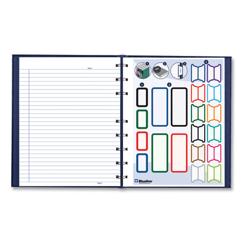 Image of Blueline® NotePro Notebook, 1-Subject, Medium/College Rule, Indigo Blue Cover, (75) 9.25 x 7.25 Sheets