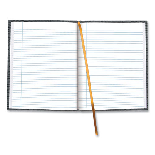 Image of Blueline® Executive Notebook with Ribbon Bookmark, 1-Subject, Medium/College Rule, Cool Gray Cover, (75) 10.75 x 8.5 Sheets