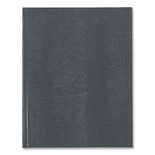 Image of Blueline® Executive Notebook with Ribbon Bookmark, 1-Subject, Medium/College Rule, Cool Gray Cover, (75) 10.75 x 8.5 Sheets