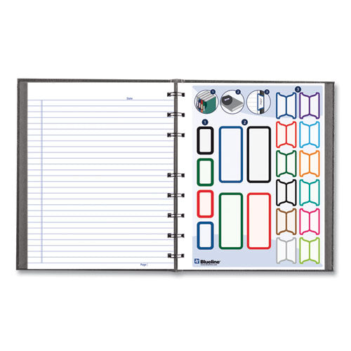 Image of Blueline® NotePro Notebook, 1-Subject, Medium/College Rule, Cool Gray Cover, (75) 9.25 x 7.25 Sheets