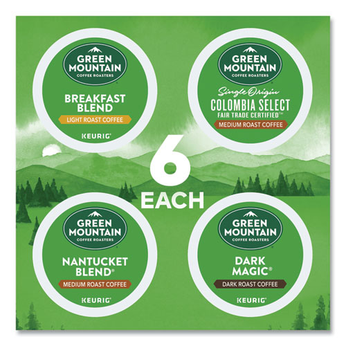 Image of Green Mountain Coffee® Regular Variety Pack Coffee K-Cups, Assorted Flavors, 24/Box