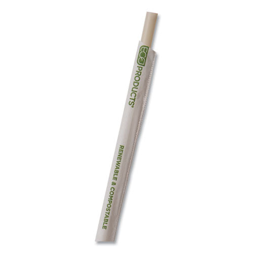 Image of Eco-Products® Renewable and Compostable PHA Straws, 10.25", Natural White, 1,250/Carton