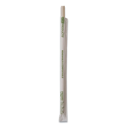 Image of Eco-Products® Renewable and Compostable PHA Straws, 10.25", Natural White, 1,250/Carton