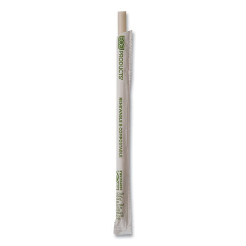 Image of Eco-Products® Renewable and Compostable PHA Straws, 7.75", Natural White, 2,000/Carton