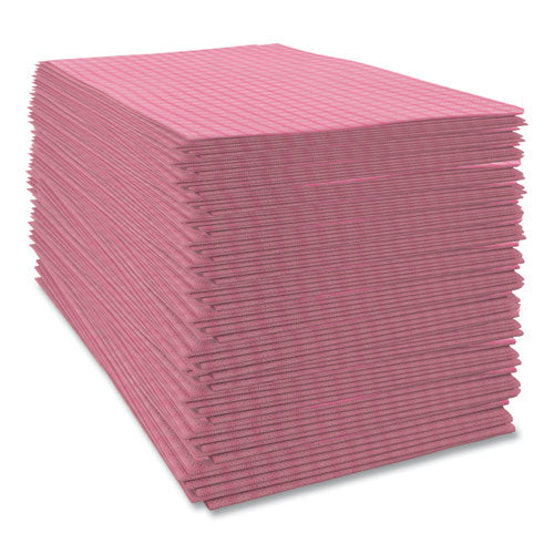 Image of Cascades PRO Tuff-Job Foodservice Towels, 12 x 24, Pink/White, 200/Carton
