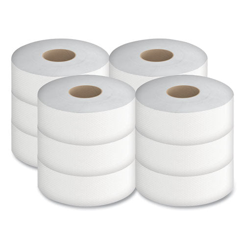 Image of GEN Jumbo Bath Tissue, Septic Safe, 2-Ply, White, 3.5" x 750 ft, 12/Carton