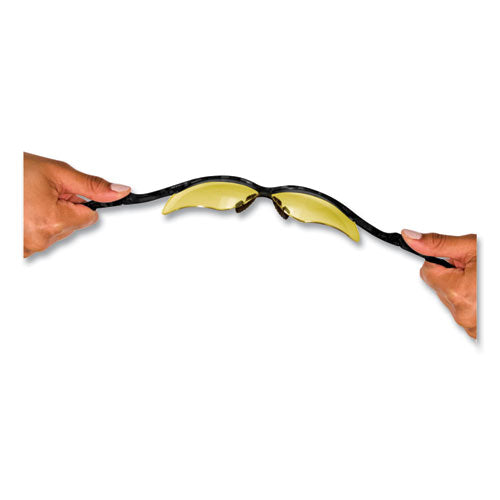 Image of KleenGuard Nemesis Safety Glasses, Black Frame, Amber Lens