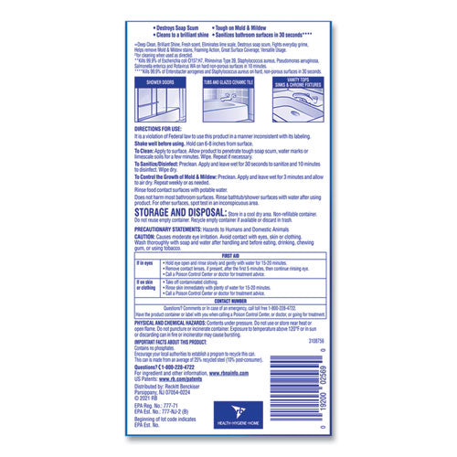 Image of LYSOL® Brand Power Foam Bathroom Cleaner, 24 Oz Aerosol Spray