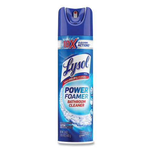Image of LYSOL® Brand Power Foam Bathroom Cleaner, 24 Oz Aerosol Spray, 12/carton