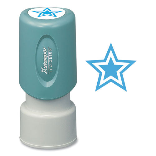 Image of Xstamper® Specialty Stamp, Star Diagram, Light Blue