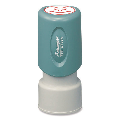 Image of Xstamper® Specialty Stamp, Smiley Face, 0.63 dia, Red