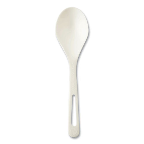 Image of World Centric® TPLA Compostable Cutlery, Soup Spoon, Plastic, White, 1,000/Carton