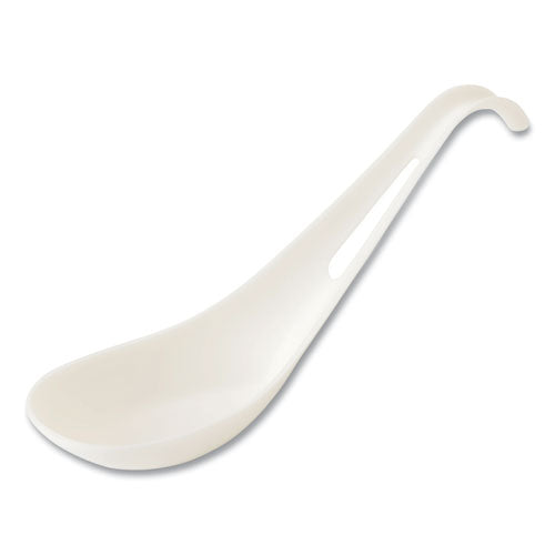 Image of World Centric® TPLA Compostable Cutlery, Asian Soup Spoon, Plastic, White, 500/Carton