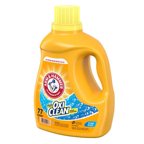 Image of Arm & Hammer OxiClean Concentrated Liquid Laundry Detergent, Fresh, 100.5 oz Bottle, 4/Carton
