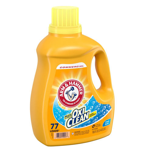 Image of Arm & Hammer OxiClean Concentrated Liquid Laundry Detergent, Fresh, 100.5 oz Bottle, 4/Carton