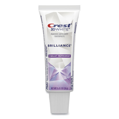 Image of Crest® 3D White Brilliance Advanced Whitening Technology + Advanced Stain Protection Toothpaste, 0.85 oz Tube, 72/Carton