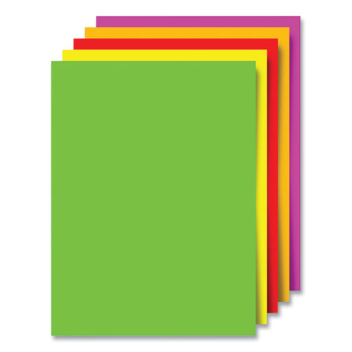 Image of Royal Brites Premium Coated Poster Board, 11 x 14, Assorted Neon Colors, 5/Pack