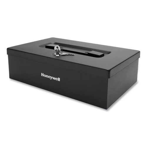 Image of Honeywell Fire Resistant Steel Security Box With Key Lock, 12.7 X 8.8 X 4.1, Black