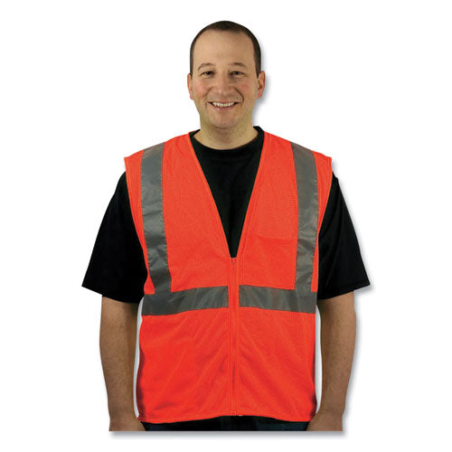 Image of PIP Zipper Safety Vest, 2X-Large, Hi-Viz Orange