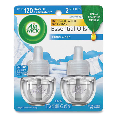 Image of Air Wick® Scented Oil Refill, Fresh Linen, 0.67 Oz, 2/pack