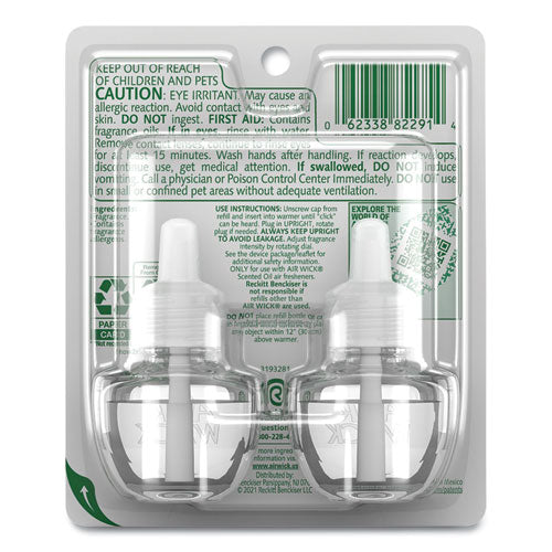 Image of Air Wick® Scented Oil Twin Refill, Fresh Linen, 0.67 Oz, 2/pack, 6/carton