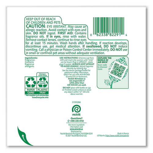Image of Air Wick® Scented Oil Refill, Fresh Linen, 0.67 Oz, 2/pack