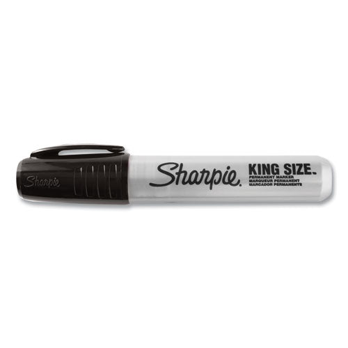 Image of Sharpie® King Size Permanent Marker, Broad Chisel Tip, Black, Dozen
