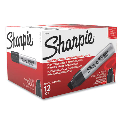 Image of Sharpie® Magnum Permanent Marker, Broad Chisel Tip, Black, Dozen