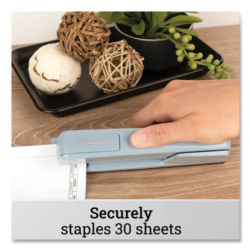 Image of Swingline® 747 Classic Full Strip Stapler, 30-Sheet Capacity, Sky Blue