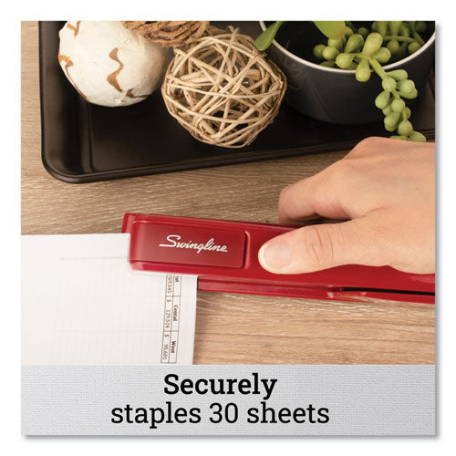 Image of Swingline® 747 Classic Full Strip Stapler, 30-Sheet Capacity, Lipstick Red
