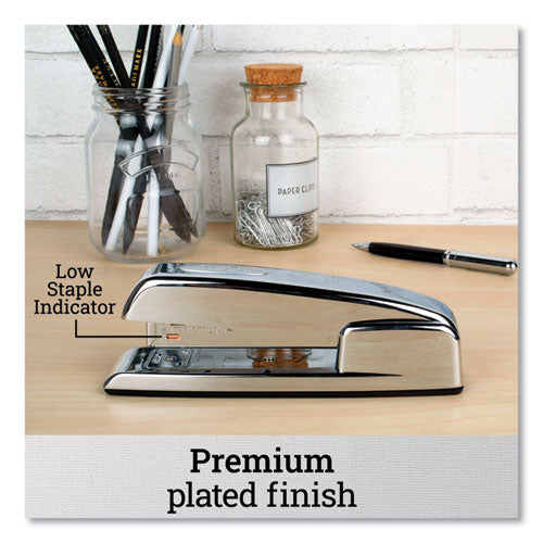 Image of Swingline® 747 Business Full Strip Desk Stapler, 30-Sheet Capacity, Polished Chrome