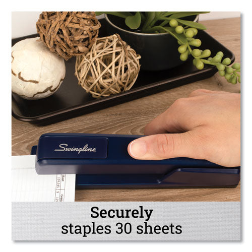 Image of Swingline® 747 Classic Full Strip Stapler, 30-Sheet Capacity, Royal Blue