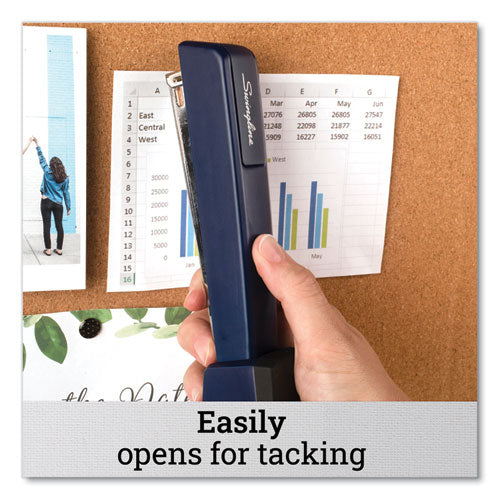 Image of Swingline® 747 Classic Full Strip Stapler, 30-Sheet Capacity, Royal Blue