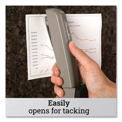 Image of Swingline® 747 Business Full Strip Desk Stapler, 30-Sheet Capacity, Steel Gray