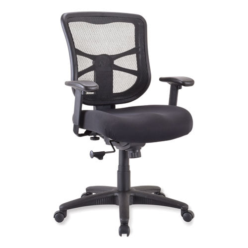Image of Alera® Alera Elusion Series Mesh Mid-Back Swivel/tilt Chair, Supports Up To 275 Lb, 17.9" To 21.8" Seat Height, Black