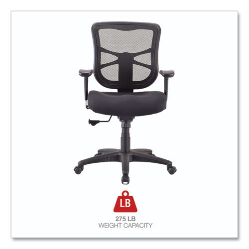 Image of Alera® Alera Elusion Series Mesh Mid-Back Swivel/tilt Chair, Supports Up To 275 Lb, 17.9" To 21.8" Seat Height, Black