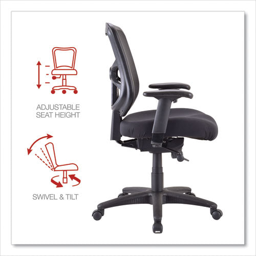 Image of Alera® Alera Elusion Series Mesh Mid-Back Swivel/tilt Chair, Supports Up To 275 Lb, 17.9" To 21.8" Seat Height, Black
