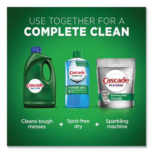 Image of Cascade® Complete Gel Dishwasher Detergent, Fresh, 120 oz Bottle, 4/Carton