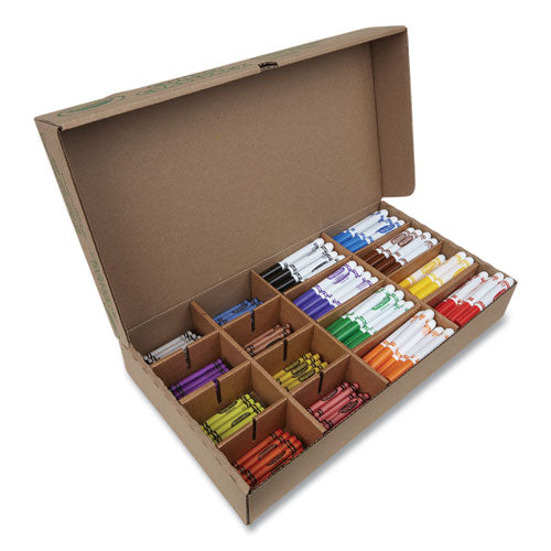 Image of Crayola® Crayons And Markers Combo Classpack, Eight Colors, 256/set