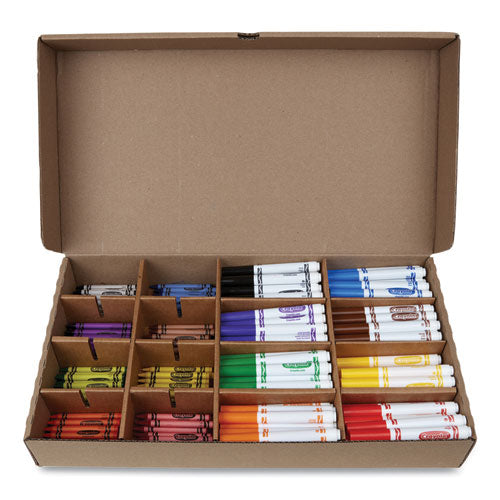Image of Crayola® Crayons And Markers Combo Classpack, Eight Colors, 256/set
