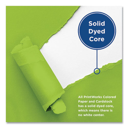 Image of PrintWorks® Professional Color Paper, 24 lb Text Weight, 8.5 x 11, Emerald Green, 500/Ream