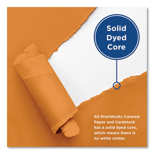 Image of PrintWorks® Professional Color Paper, 24 lb Text Weight, 8.5 x 11, Orange, 500/Ream